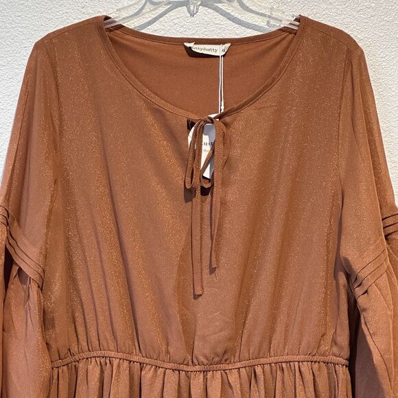 Rustty Dustty Dress Women's XL Burnt Orange Cottagecore Western Boho NWT - Picture 10 of 15